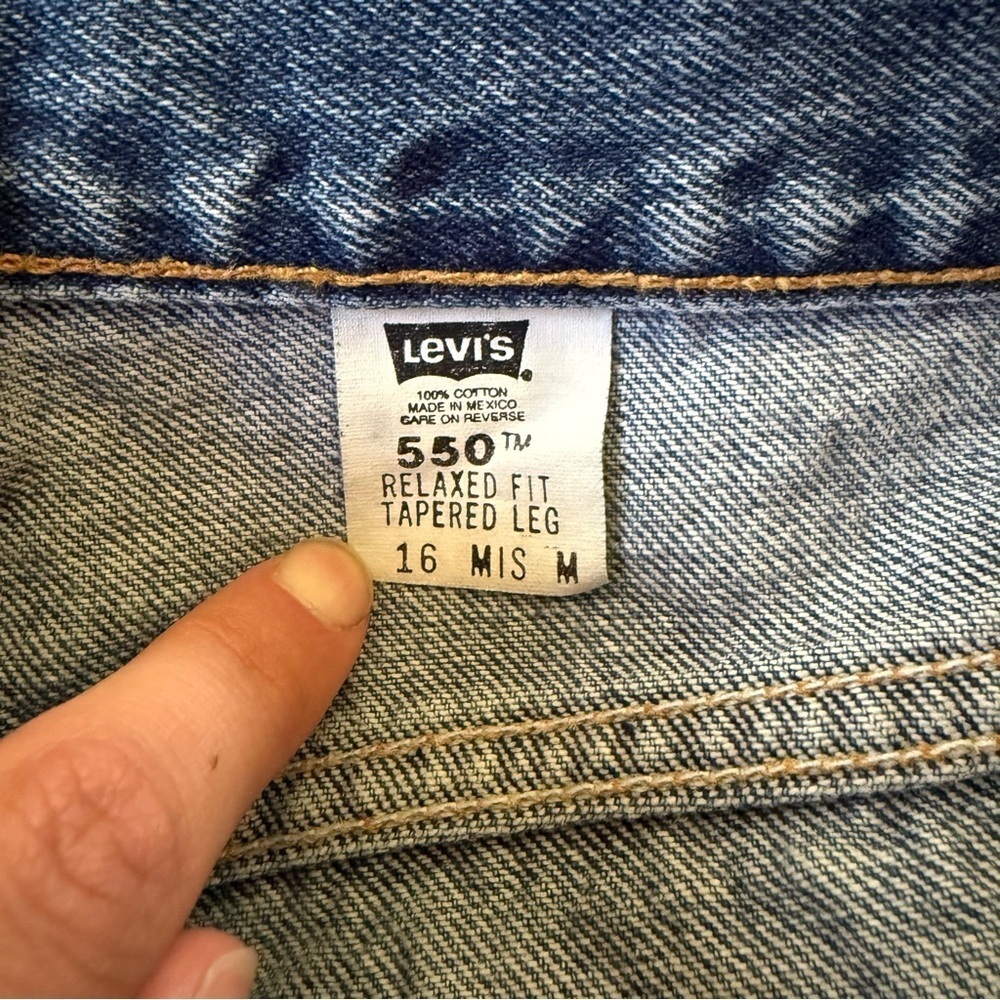 Vintage Levis 550 Jeans Womens 16 MIS M High Rise Relaxed Fit Tapered Leg - Picture 5 of 6